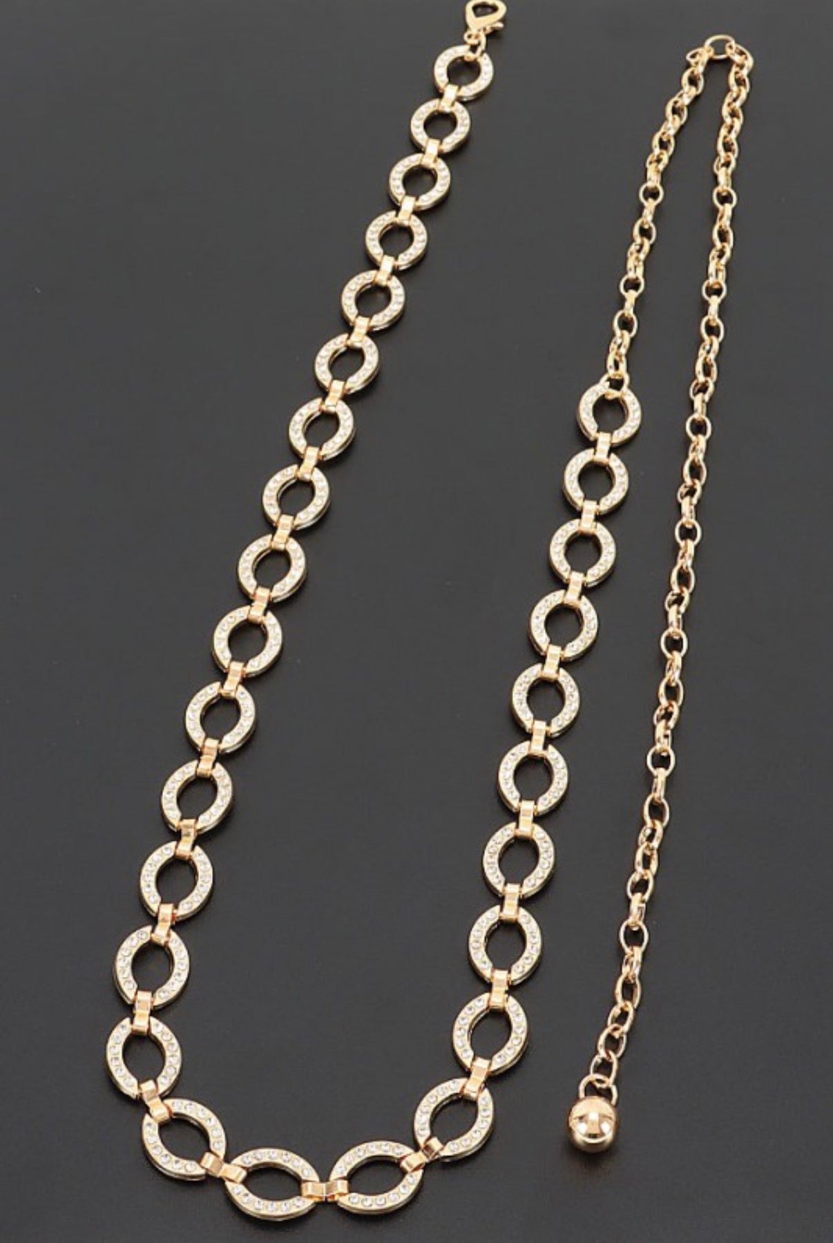 Rhinestone Link Chain | Belt