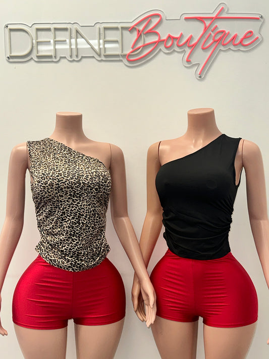 Leopard Shoulder | Top