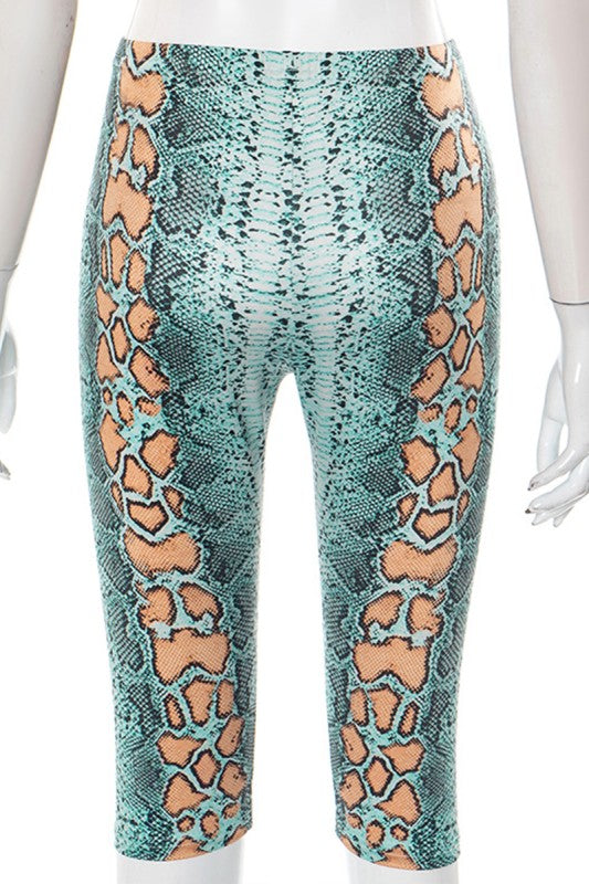 Snake Printed Shorts