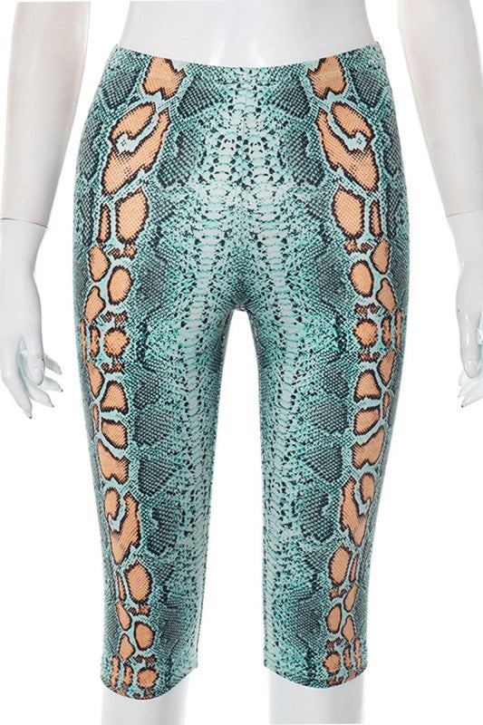 Snake Printed Shorts