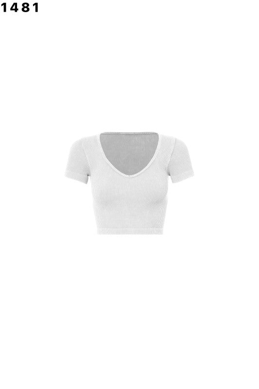Ribbed V | Tee