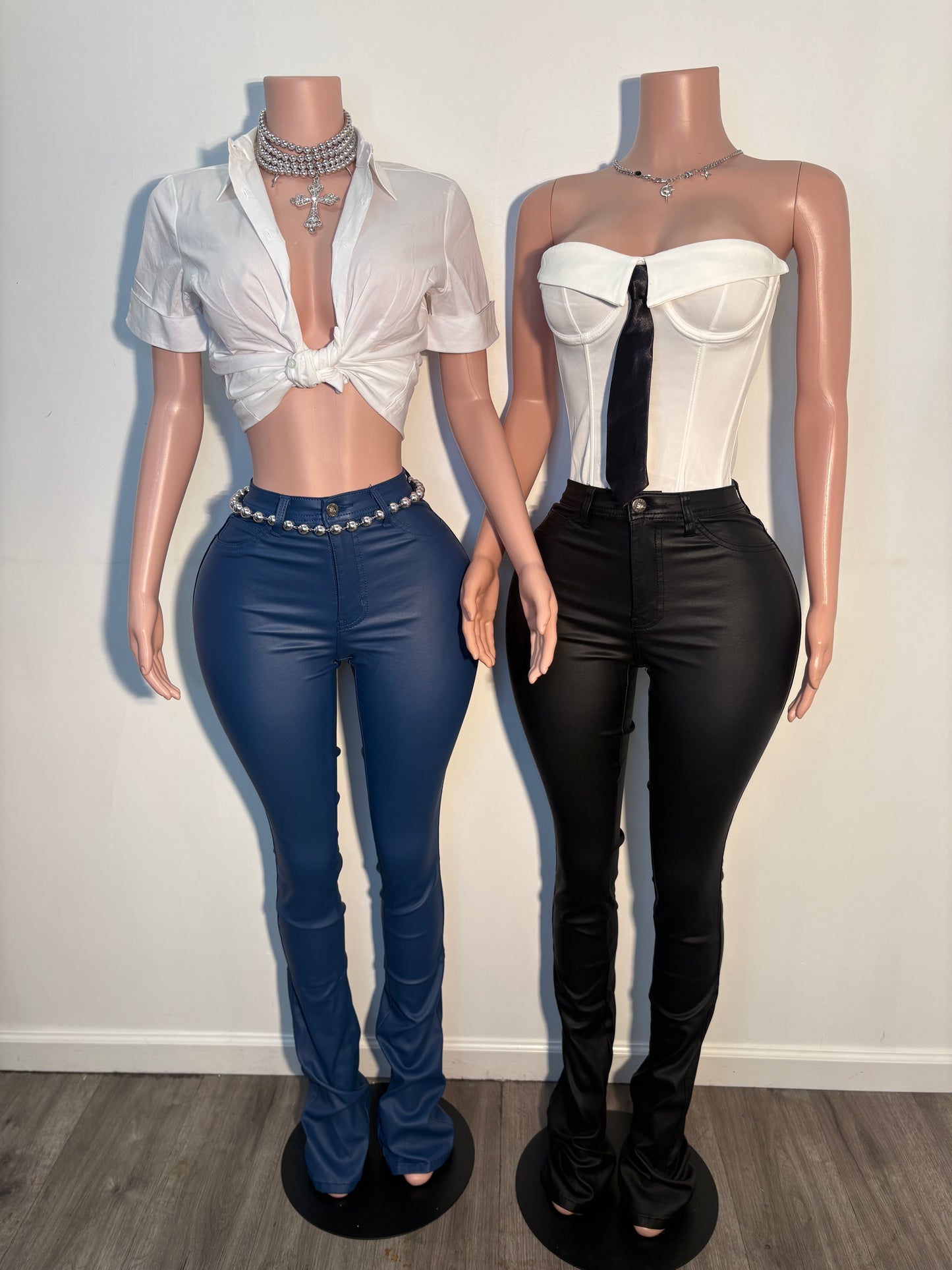 Kadi Leather Stack | Pants