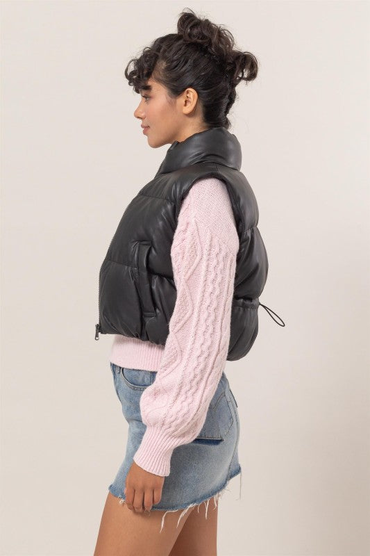 Leather Puffer | Vest