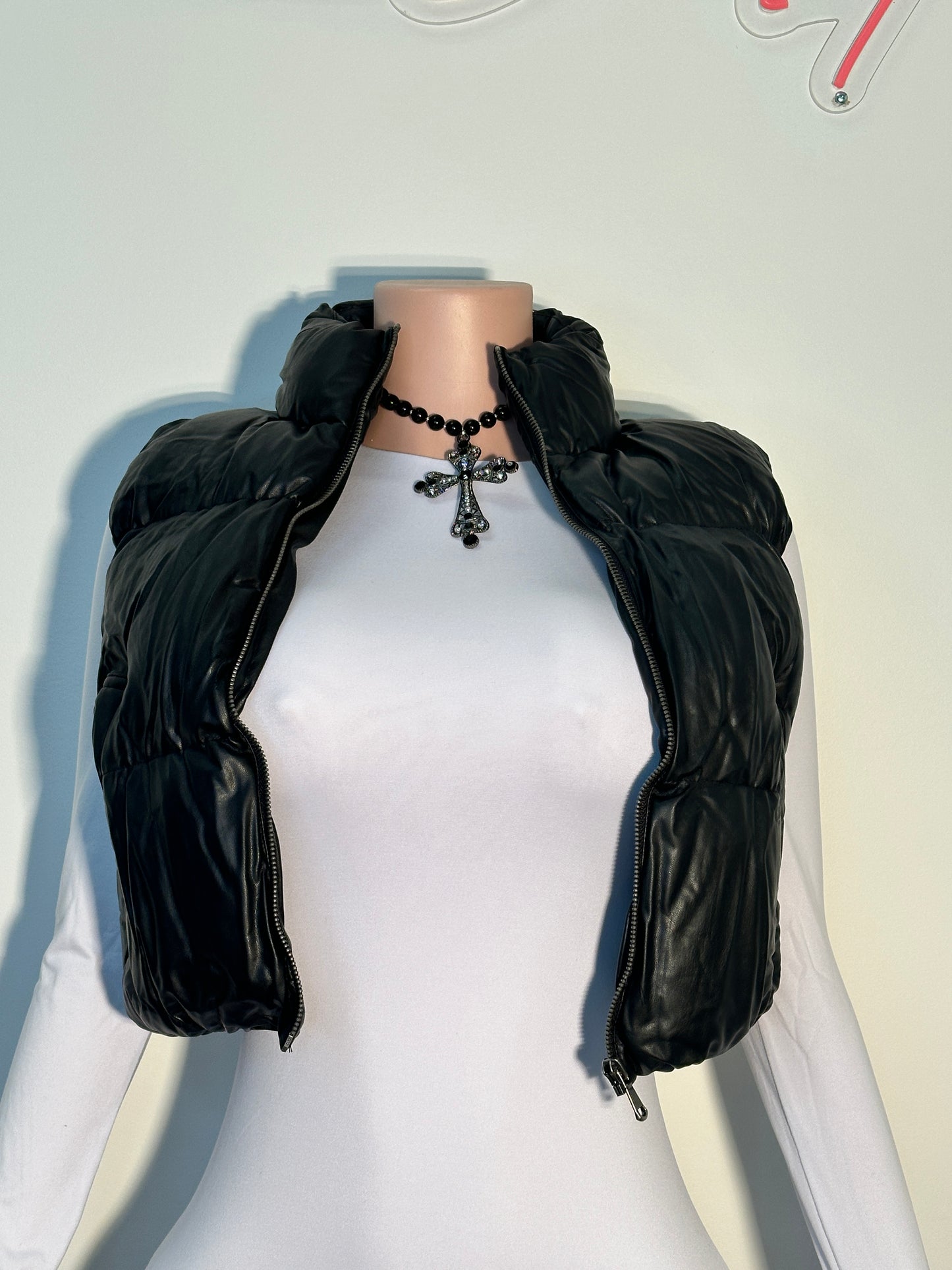 Leather Puffer | Vest