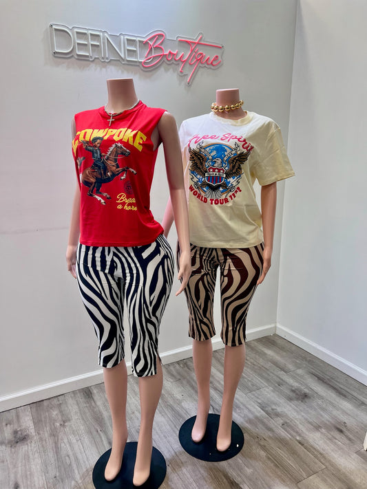 Zebra Capri | Pants