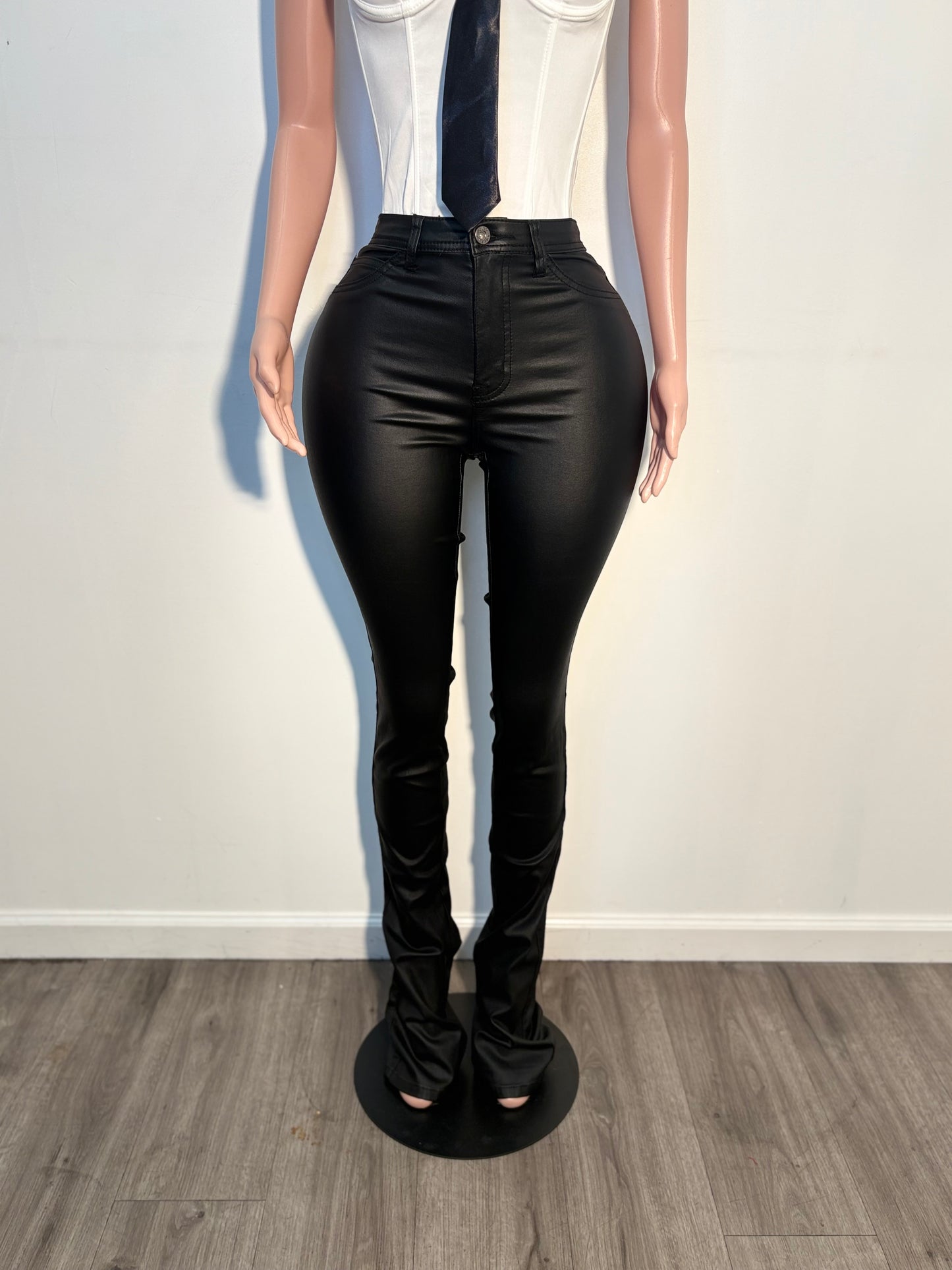 Kadi Leather Stack | Pants