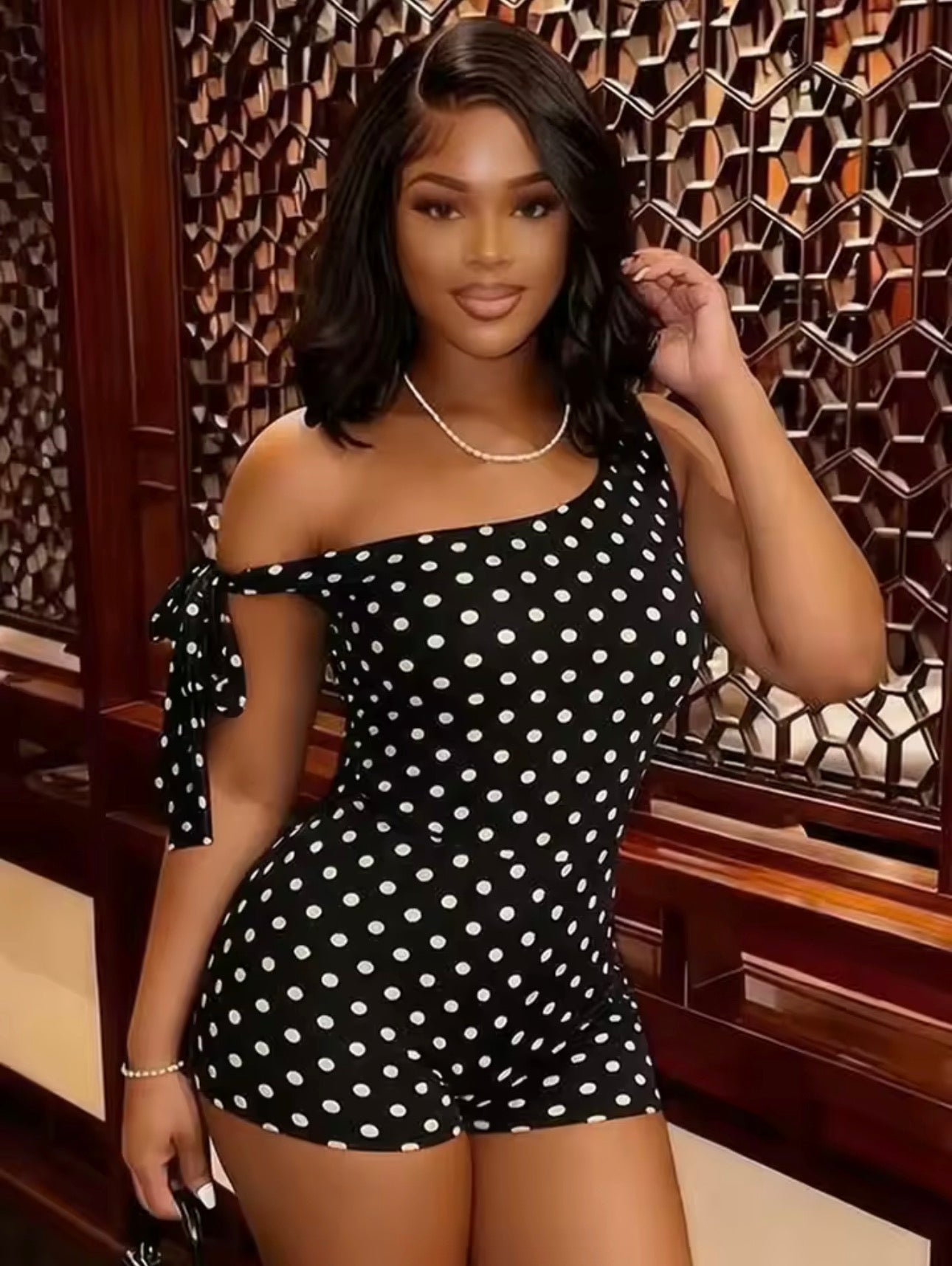 Polka One Sleeve | Romper