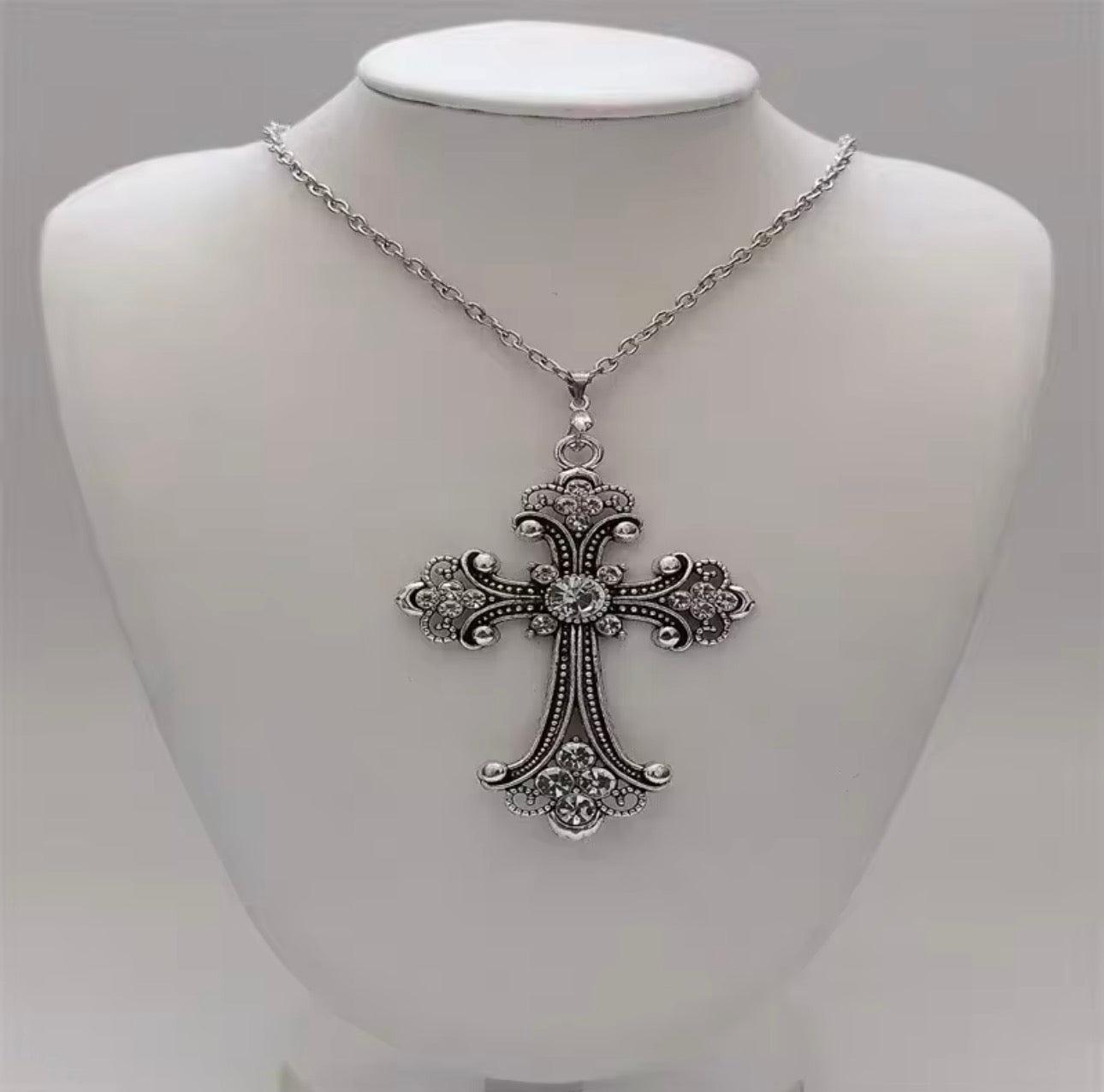 Rhinestone Cross | Necklace